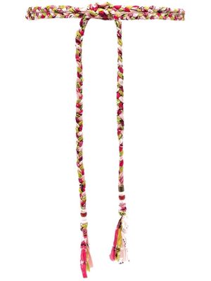 Alanui braided-detail belt - Pink