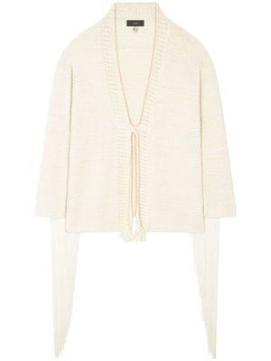 Alanui Bright Hues fringed cardigan - Neutrals