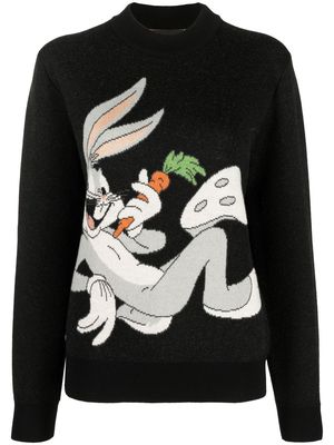 Alanui Bugs Bunny Bandana Jacquard jumper - Black