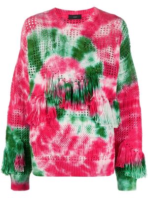 Alanui California Dreamin' net-knit jumper - Pink