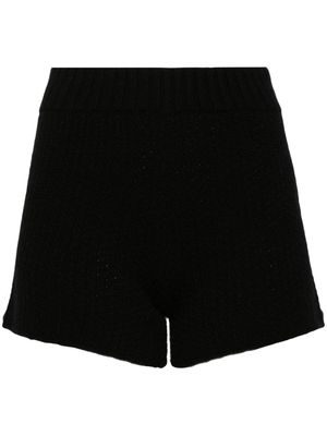 Alanui cashmere-blend knitted shorts - Black
