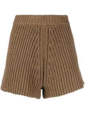 Alanui chunky-knit shorts - Brown