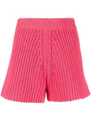 Alanui chunky-knit shorts - Pink
