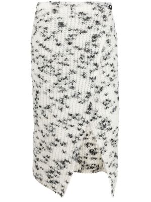 Alanui chunky-knit wrap skirt - White