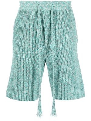 Alanui chunky knitted shorts - Blue
