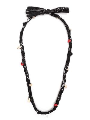 Alanui cowrie shell-embellished necklace - Black