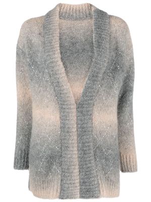 Alanui Crystal Ice Caves knitted minidress - Grey