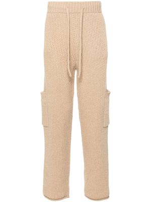 Alanui Finest ribbed straight-leg trousers - Neutrals
