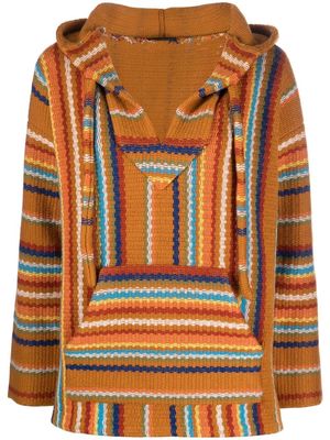 Alanui Follow Your Nature knitted hoodie - Orange
