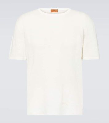 Alanui Frayed linen T-shirt