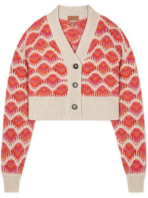 Alanui Hawa Mahal crochet-knit cardigan - Pink