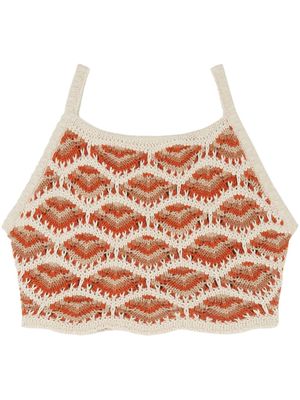 Alanui Hawa Mahal crochet-knit top - Neutrals