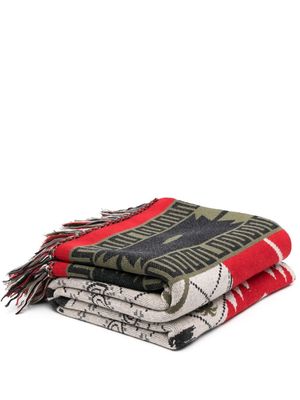 ALANUI Heading North knitted blanket - Red