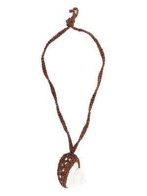 Alanui Helix Big Shell necklace - Brown