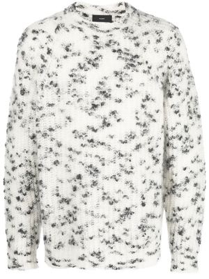 Alanui Iceladinc Glacier wool-mohair sweatshirt - WHITE BLACK