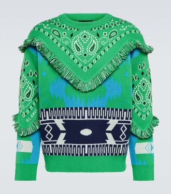Alanui Icon Bandana jacquard virgin wool sweater