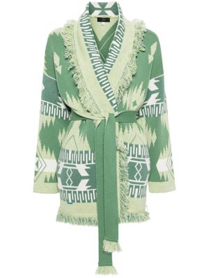 Alanui Icon cashmere belted cardigan - Green