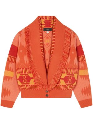 Alanui Icon jacquard cardigan - Orange