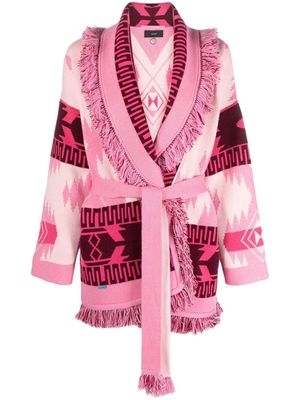 Alanui Icon jacquard cardigan - Pink