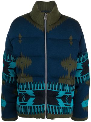 Alanui Icon Jacquard padded jacket - Blue