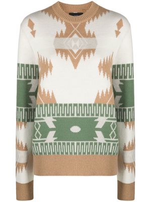 Alanui Icon jacquard sweater - Neutrals