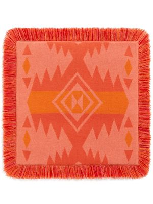 Alanui Icon jacquard virgin-wool cushion - Orange