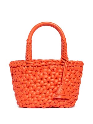 Alanui Icon small leather tote bag - Orange