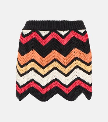 Alanui Kaleidoscopic cotton-blend miniskirt