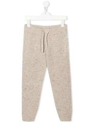 Alanui Kids Northern Island knitted trousers - Neutrals