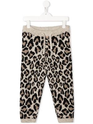 Alanui Kids Wild Spirit knitted track pants - Neutrals