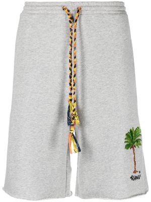 Alanui logo-embroidered shorts - Grey