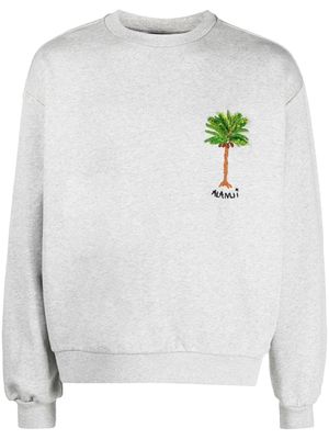 Alanui logo embroidered sweatshirt - Grey