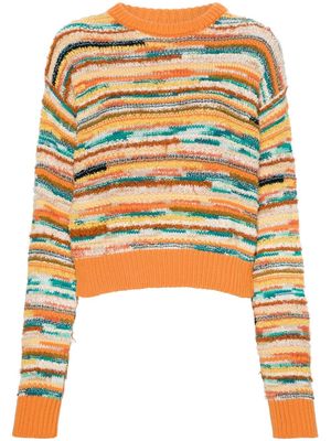 Alanui Madurai striped intarsia-knit jumper - Orange