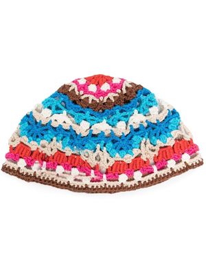 Alanui Mother Nature crochet-knit beanie - Blue