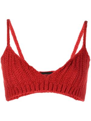 Alanui Northern Skies rib-knit bralette - Red