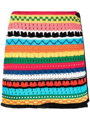 Alanui Over the Horizon crochet miniskirt - Black