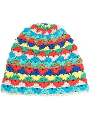 Alanui Over the Rainbow handmade hat - Blue