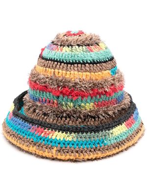 Alanui Over The Rainbow knitted hat - Blue