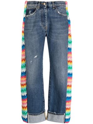 Alanui Over The Rainbow panelled jeans - Blue