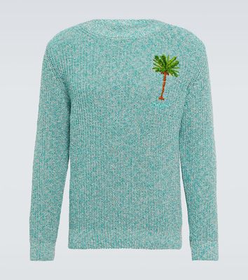Alanui Palm Tree cotton-blend sweater