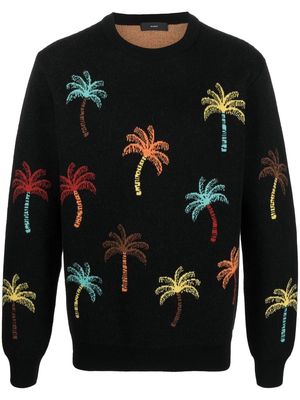 Alanui Palm Tree crew neck sweatshirt - Black