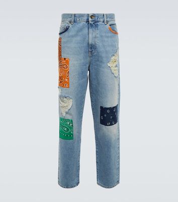 Alanui Patchwork wide-leg jeans