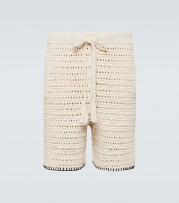 Alanui Rete crochet cotton-blend shorts