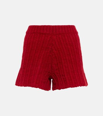 Alanui Ribbed-knit alpaca-blend shorts