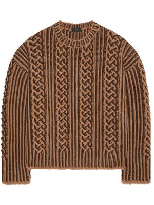 Alanui Riding the Waves cable-knit jumper - Neutrals