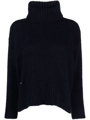 Alanui roll-neck cashmere-silk knit jumper - Blue
