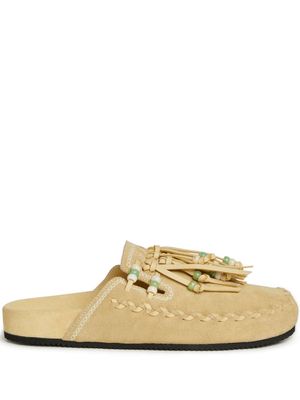 Alanui Salvation fringed mules - Neutrals