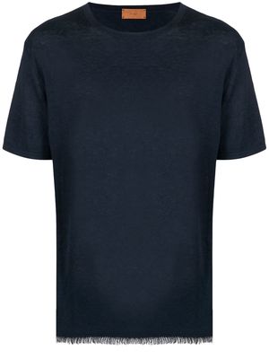 Alanui short sleeve linen T-shirt - Blue
