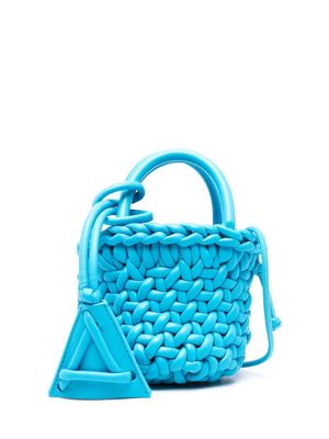 Alanui small Icon leather tote bag - Blue