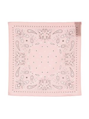 Alanui square printed bandana - LIGHT PINK MULTICOLOR